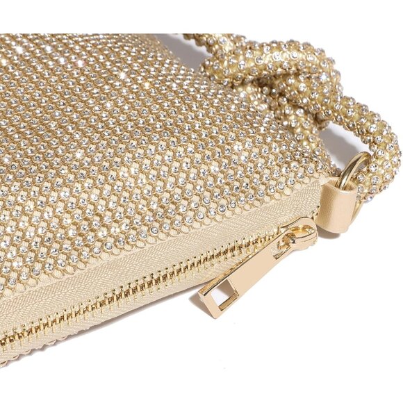 Rhinestone Purse for Women Evening Bag Glitter Sparkly Mini Handbags - Picture 9 of 9